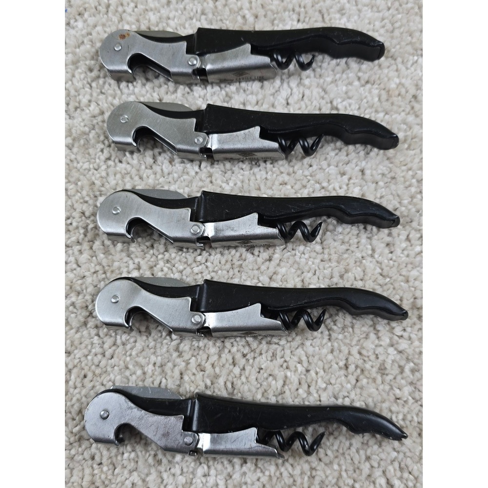Lot of 5 Disney Cruise Line DCL Wine Openers Waiters Corkscrews Bottle Openers